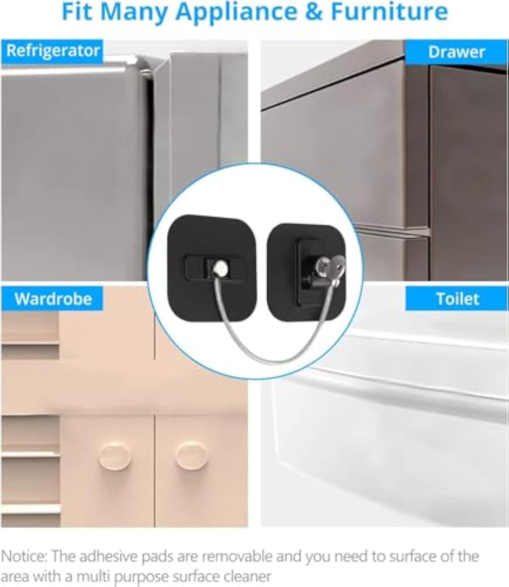 Heavy Duty Adhesive Cable Lock for Security